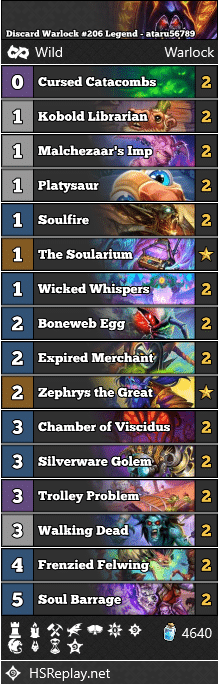 Discard Warlock #206 Legend - ataru56789