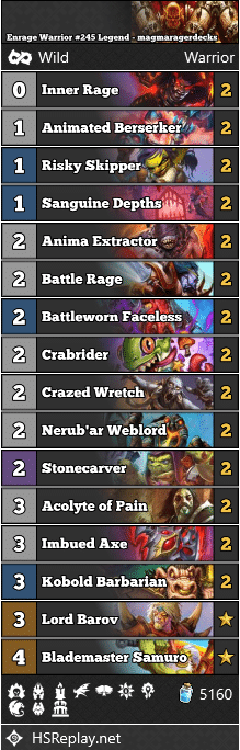 Enrage Warrior #245 Legend - magmaragerdecks