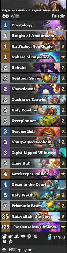 Holy Wrath Paladin #191 Legend - Demetrio_HS