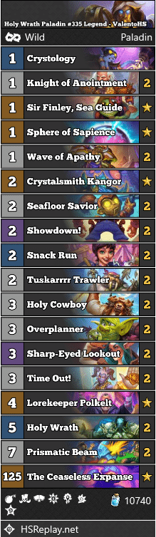 Holy Wrath Paladin #335 Legend - ValentoHS