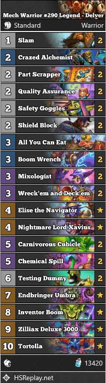 Mech Warrior #290 Legend - Delver
