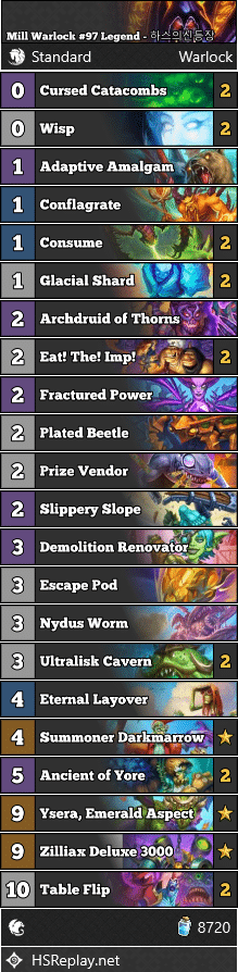Mill Warlock #97 Legend - 하스의신등장