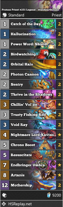 Protoss Priest #251 Legend - titanhearthstone