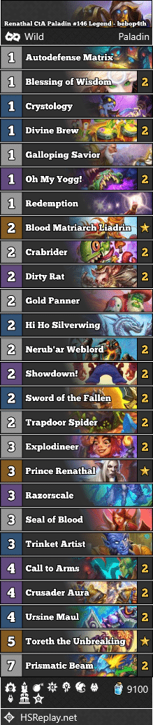Renathal CtA Paladin #146 Legend - bebop4th