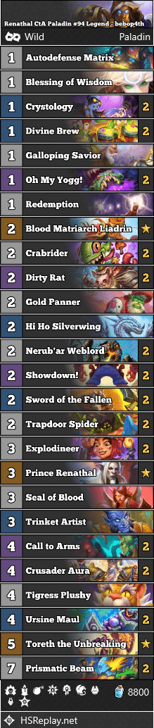 Renathal CtA Paladin #94 Legend - bebop4th