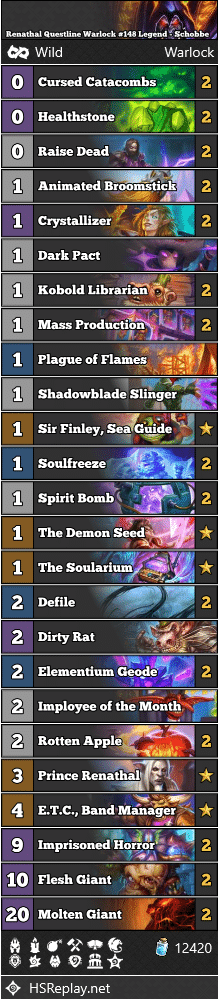 Renathal Questline Warlock #148 Legend - Schobbe