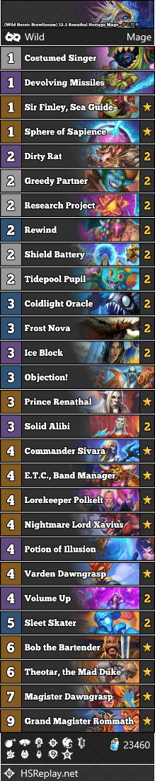 (Wild Heroic Brawliseum) 12-2 Renathal Hostage Mage - 炉石牧神