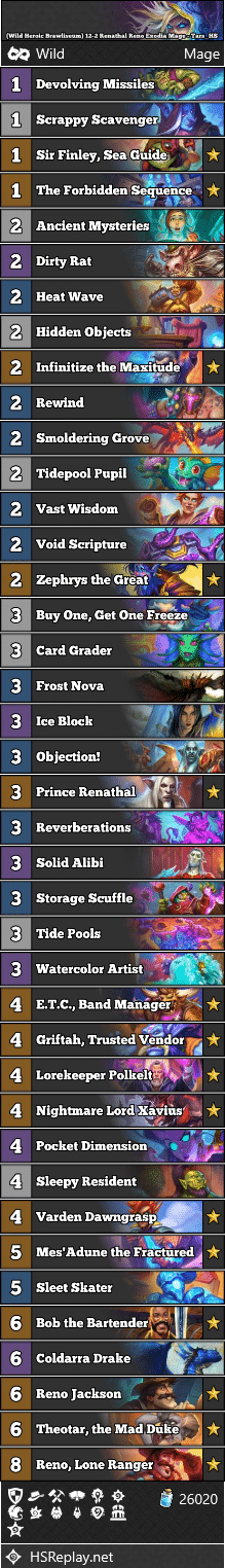 (Wild Heroic Brawliseum) 12-2 Renathal Reno Exodia Mage - Tars_HS