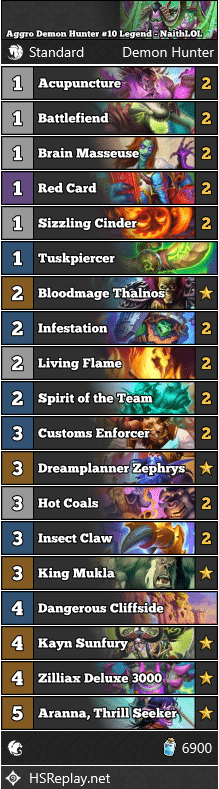 Aggro Demon Hunter #10 Legend - NaithLOL