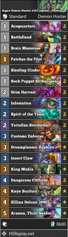 Aggro Demon Hunter #103 Legend - TGDerp