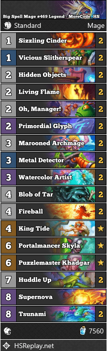Big Spell Mage #469 Legend - MoreCode_HS