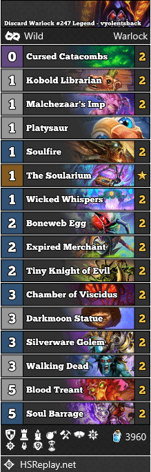 Discard Warlock #247 Legend - vyolentsback