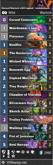 Discard Warlock #260 Legend - vyolentsback