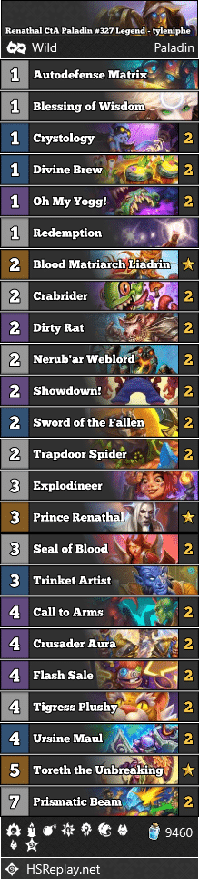 Renathal CtA Paladin #327 Legend - tyleniphe