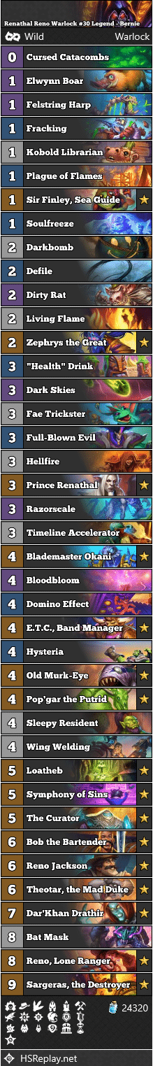 Renathal Reno Warlock #30 Legend - Bernie