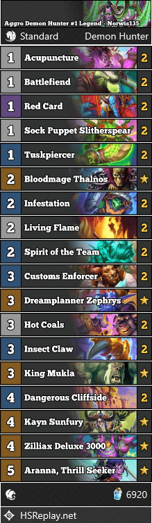 Aggro Demon Hunter #1 Legend - Norwis135