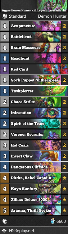 Aggro Demon Hunter #22 Legend - mesmile_hs