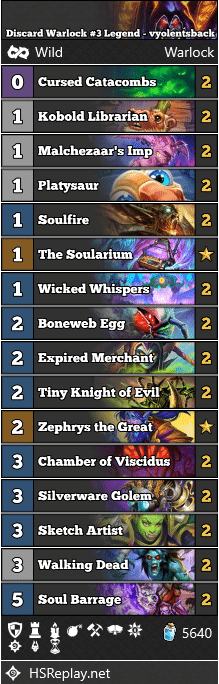Discard Warlock #3 Legend - vyolentsback
