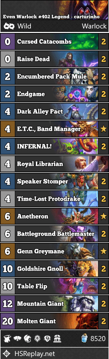 Even Warlock #402 Legend - carturinho