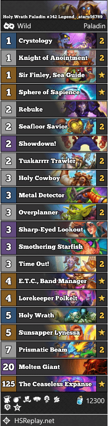 Holy Wrath Paladin #342 Legend - ataru56789