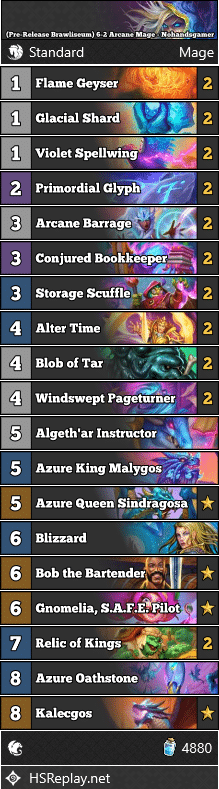 (Pre-Release Brawliseum) 6-2 Arcane Mage - Nohandsgamer