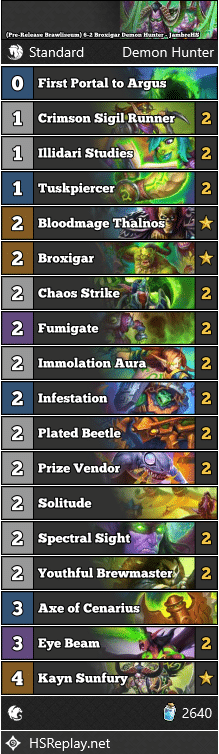 (Pre-Release Brawliseum) 6-2 Broxigar Demon Hunter - JambreHS