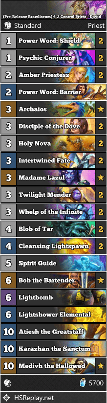 (Pre-Release Brawliseum) 6-2 Control Priest - David