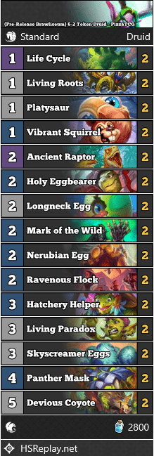 (Pre-Release Brawliseum) 6-2 Token Druid - PizzaTCG