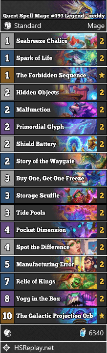 Quest Spell Mage #493 Legend - zeddy