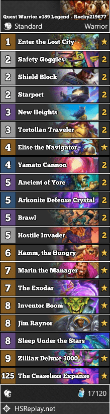 Quest Warrior #189 Legend - Rocky219677