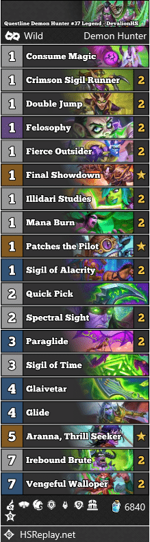 Questline Demon Hunter #37 Legend - DevalionHS