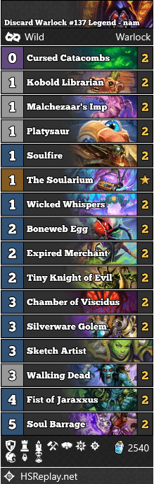 Discard Warlock #137 Legend - nam