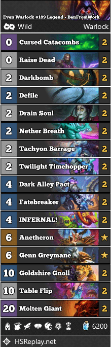 Even Warlock #189 Legend - BenFromWork