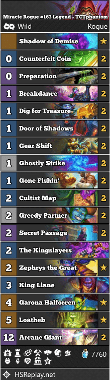 Miracle Rogue #163 Legend - TCTphantom