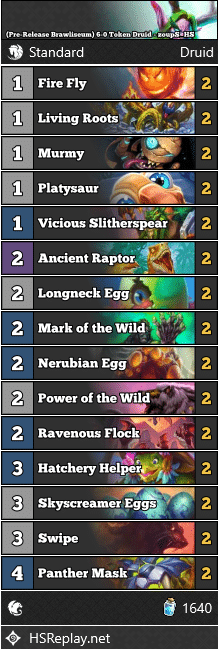 (Pre-Release Brawliseum) 6-0 Token Druid - zoupS_HS