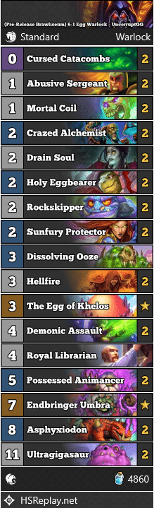 (Pre-Release Brawliseum) 6-1 Egg Warlock - UncorruptGG