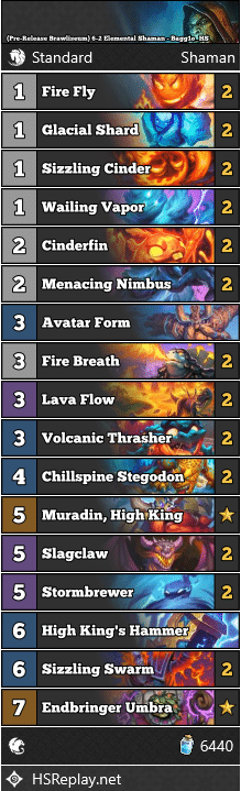 (Pre-Release Brawliseum) 6-2 Elemental Shaman - Bagg1o_HS