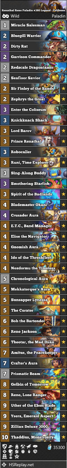 Renathal Reno Paladin #380 Legend - Pelthune