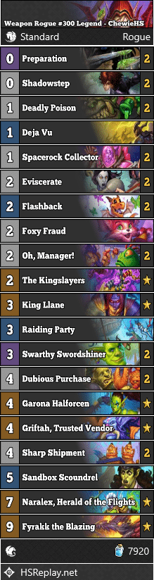 Weapon Rogue #300 Legend - ChewieHS