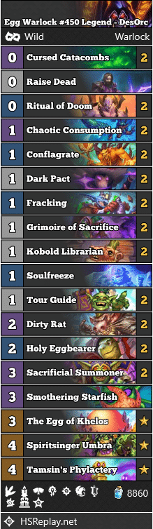 Egg Warlock #450 Legend - DesOrc