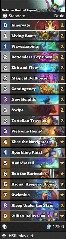 Owlonius Druid #1 Legend - 地表最强 | 知秋意