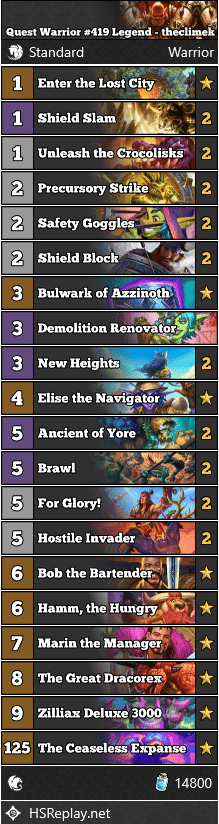 Quest Warrior #419 Legend - theclimek