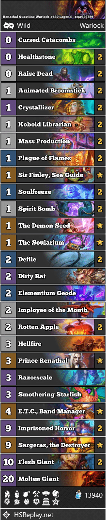 Renathal Questline Warlock #450 Legend - ataru56789