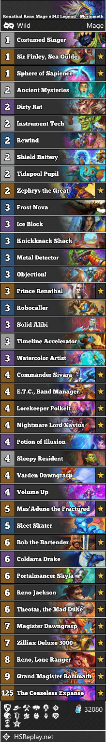 Renathal Reno Mage #342 Legend - Morinmeth