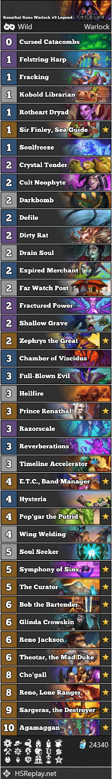 Renathal Reno Warlock #9 Legend - 不休饥渴小碎骨