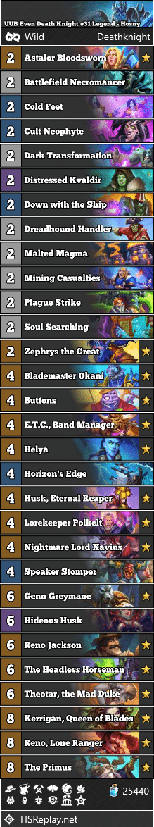 UUB Even Death Knight #31 Legend - Hosny