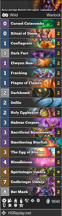 Bacon and Eggs Warlock #150 Legend - sugiyamaok_hs