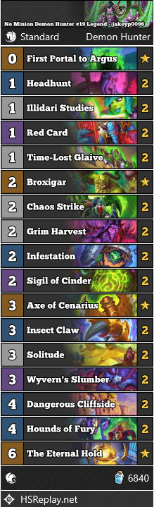 No Minion Demon Hunter #19 Legend - jakeyp0096