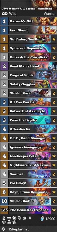 Odyn Warrior #110 Legend - Mxmxremo