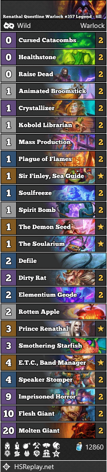 Renathal Questline Warlock #357 Legend - till